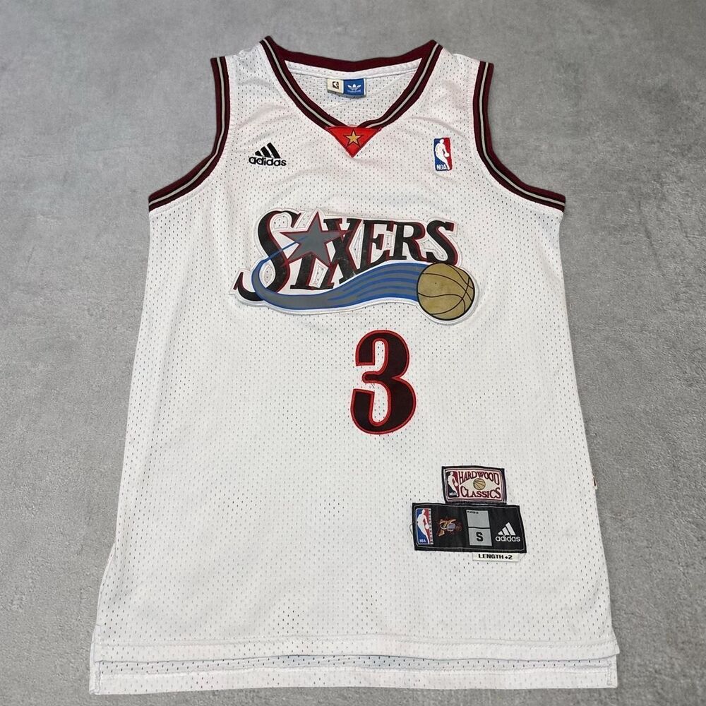 Vintage Adidas Hardwood Classics Philadelphia 76ers Allen Iverson 3 Jersey Men S